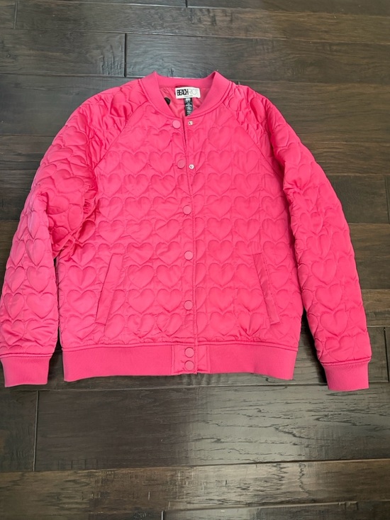 Beach Riot Jackets & Blazers - Beach Riot Jacket Hot Pink Quilted Heart Bomber